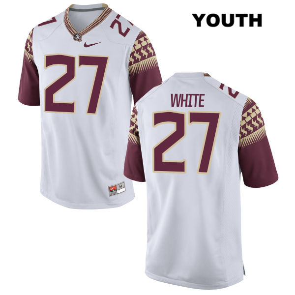 Youth NCAA Nike Florida State Seminoles #27 Zaquandre White College White Stitched Authentic Football Jersey ILQ5669CP